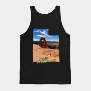 Utah Outline (Arches National Park - Delicate Arch) Tank Top